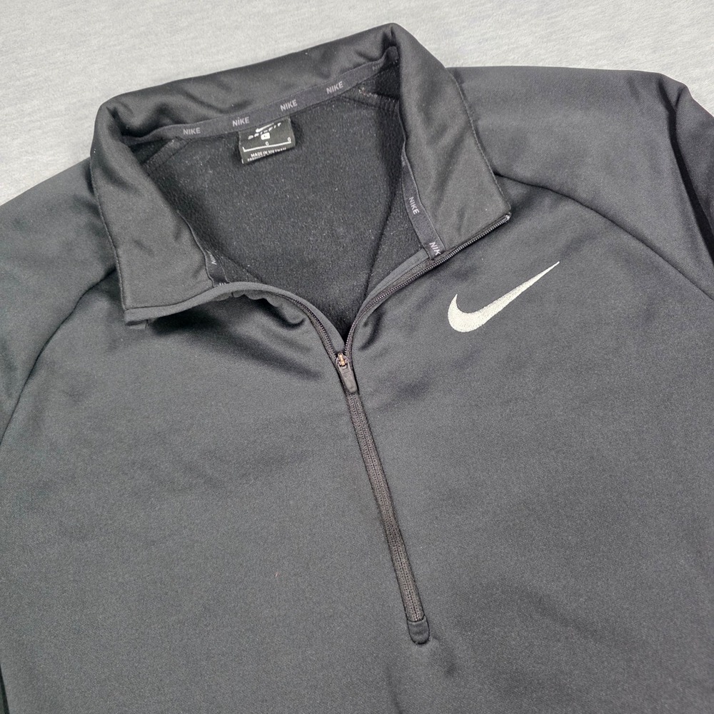 Nike Mens Dri-FIT Black Quarter Zip Pullover Training Jacket AQ5253-010 Large